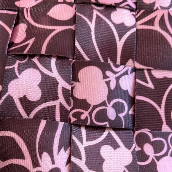 HARVEYS Seatbelt Classic Brown & Pink Leaf and Florals Shoulder Bag Vintage EC - Picture 17 of 17